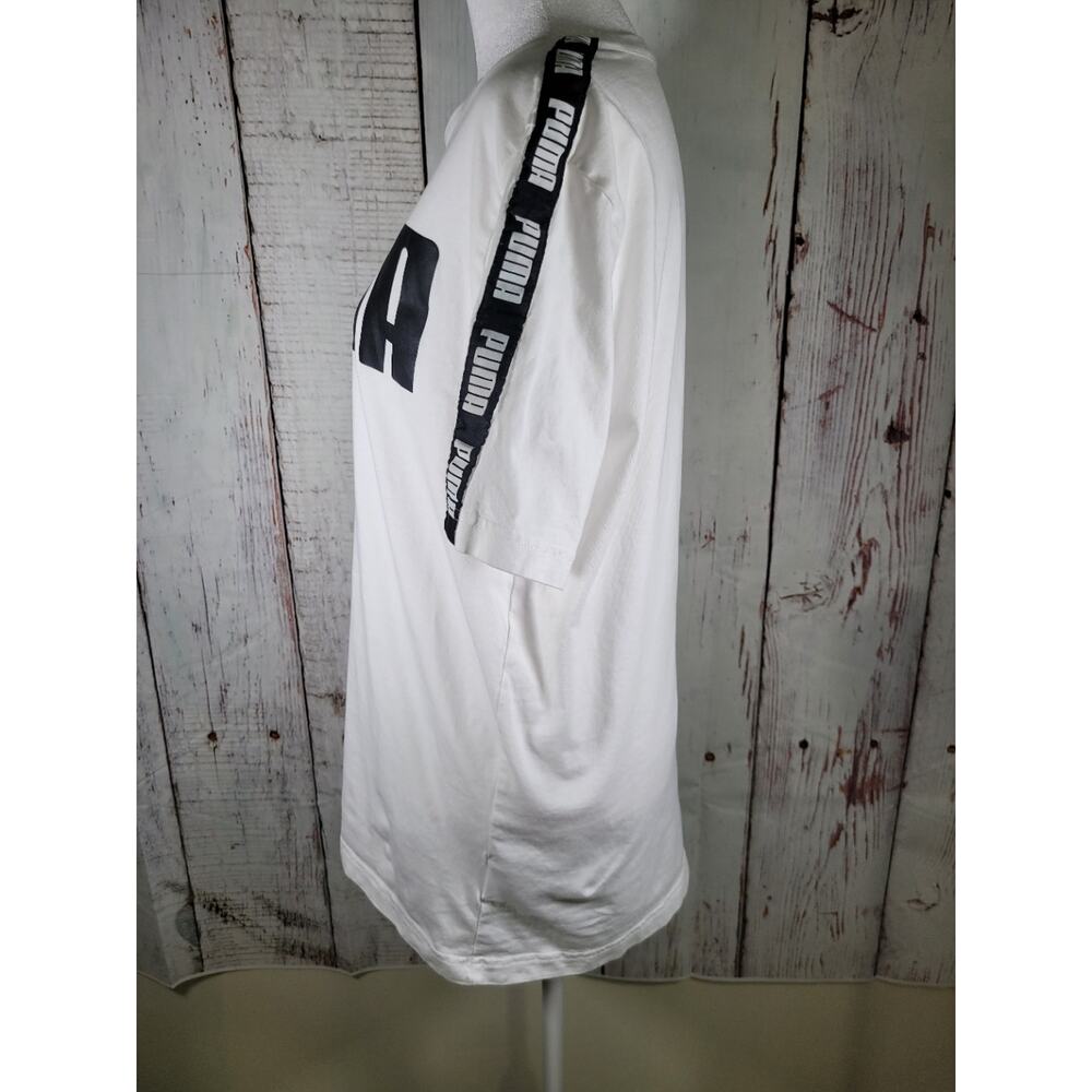 Puma Men's TShirt White Black Short Sleeve Medium - Picture 3 of 7